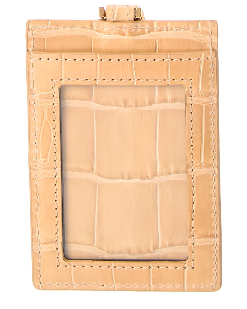 Versace La Medusa Croc-Embossed Leather Card Holder On Chain