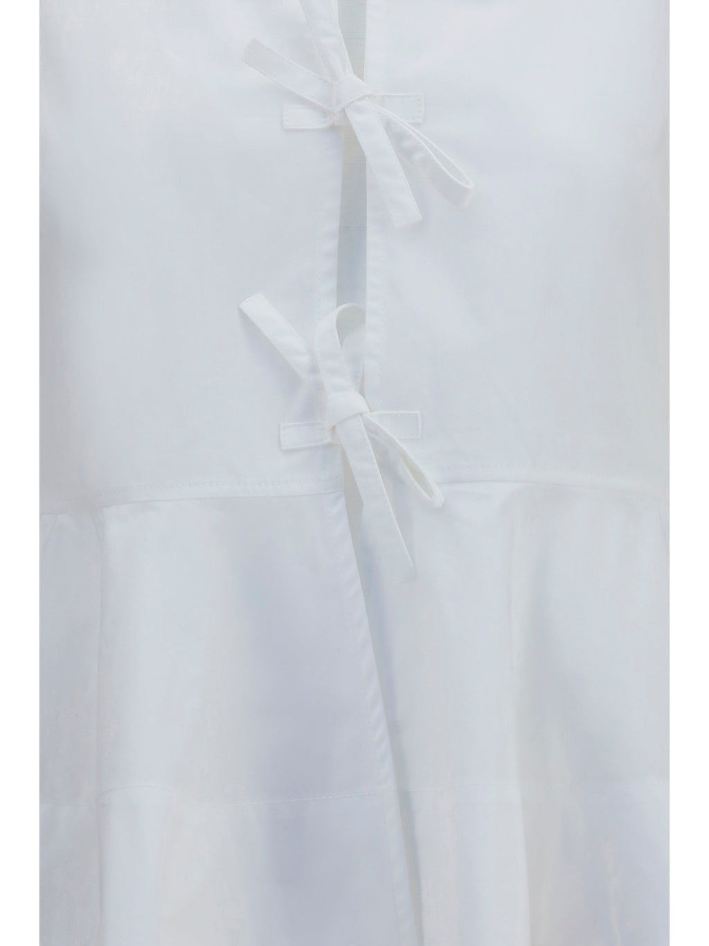 Ganni Women Cotton Poplin Blouse With Bows