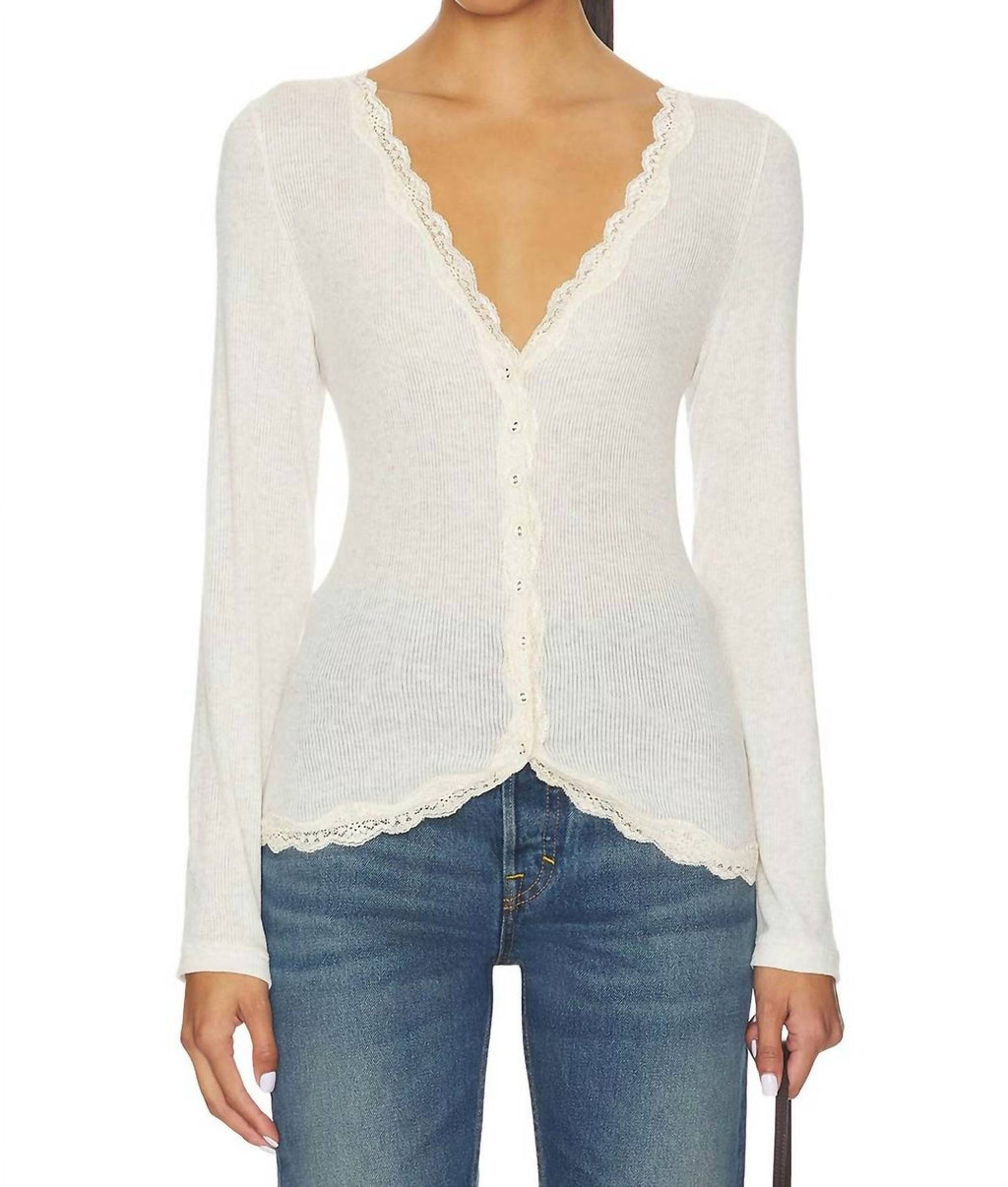Big Love Cardigan In Oatmeal Heather