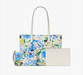 NWT Kate Spade Staci Floral Large Tote Set with 2 Pouches/wristlets