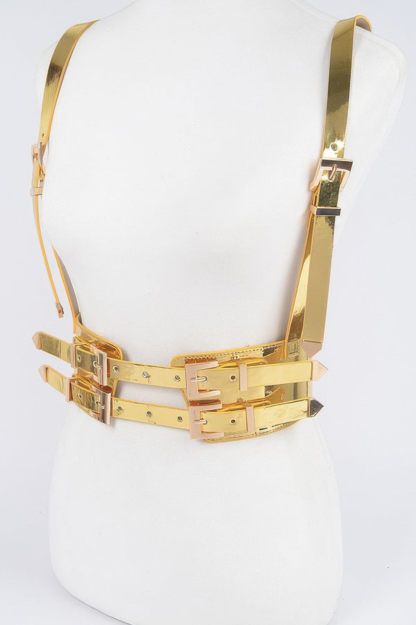Vegan Harness With Metal Buckles