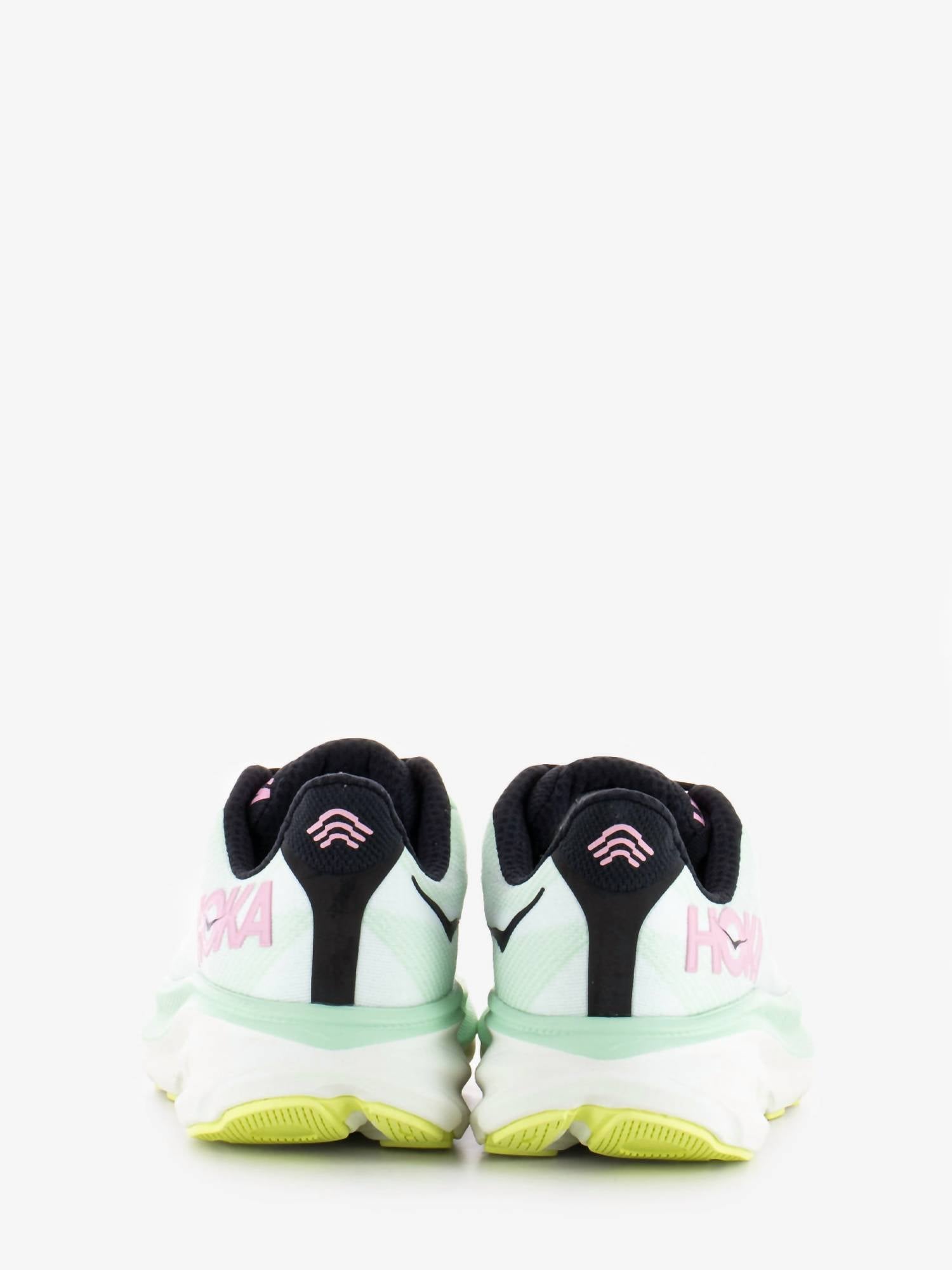 Women's Clifton 9 Running Shoes In Mint Fluoriten Snow Melt