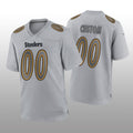custom Pittsburgh Steelers Gray Atmosphere Game jersey Stitched American Football Jerseys