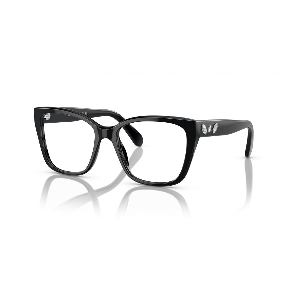 0Sk2008 Oversized Square Frame Eyeglasses with Crystal Embellishments