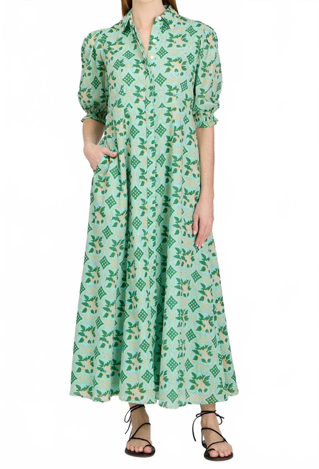 Lattice Rosie Dress In Green