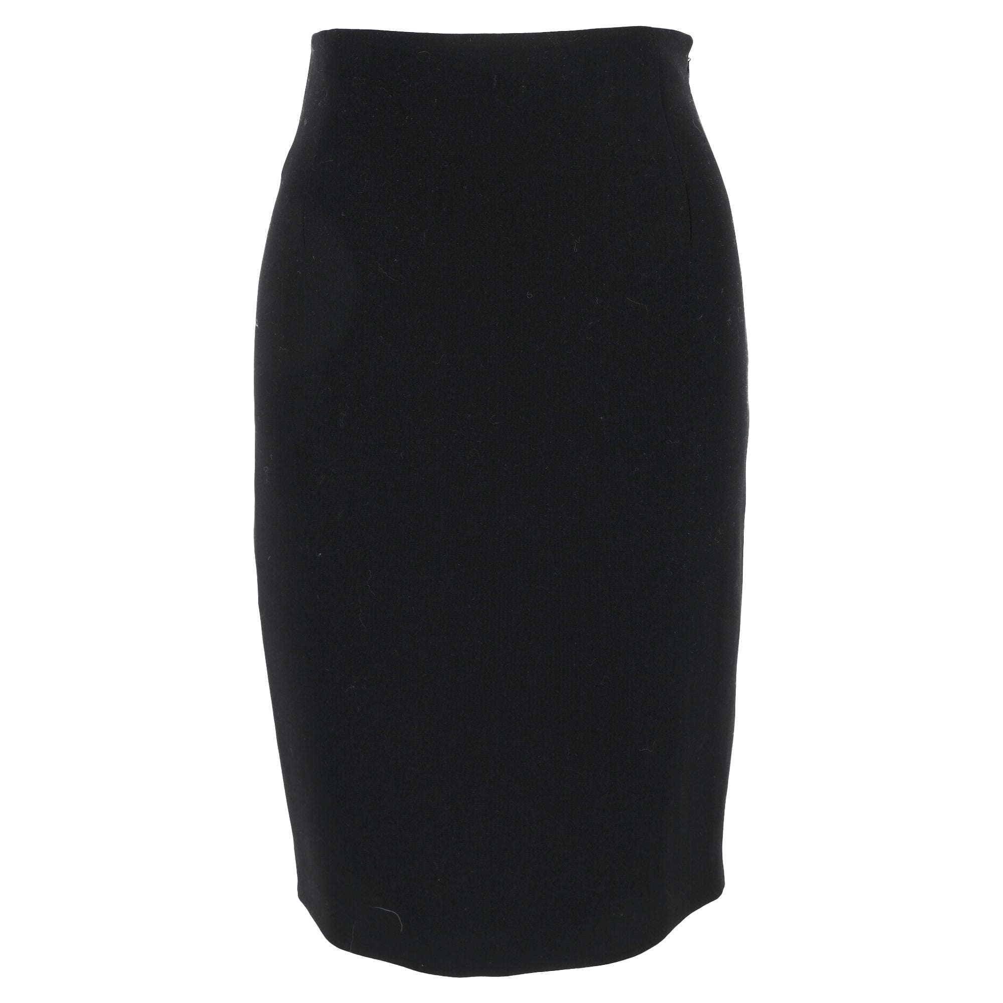 Ralph Lauren Collection Midi Pencil Skirt in Black Wool