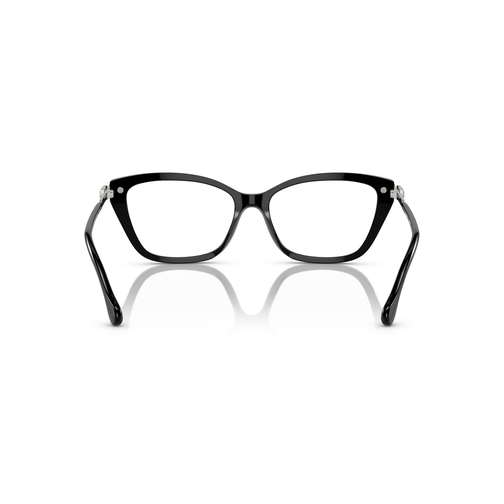 0Sk2011 Black Acetate Cat-Eye Eyeglasses with Crystal Accents