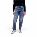R13 'BOYFRIEND' JEANS WITH DISTRESSED DETAIL - SIZE 26