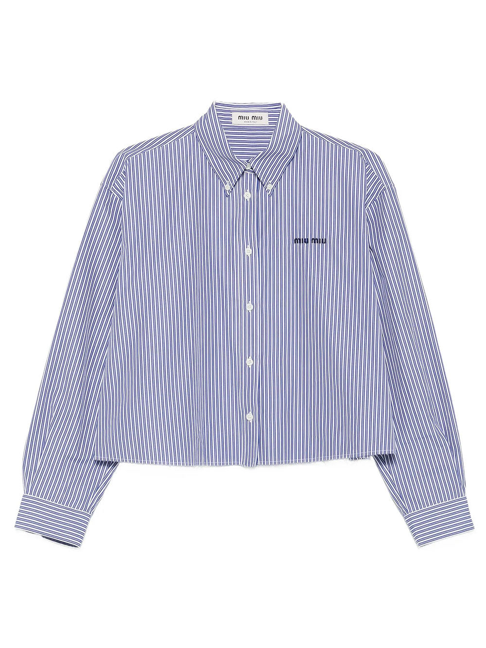 Miu Miu Women Micro Pinstripe Poplin Shirt
