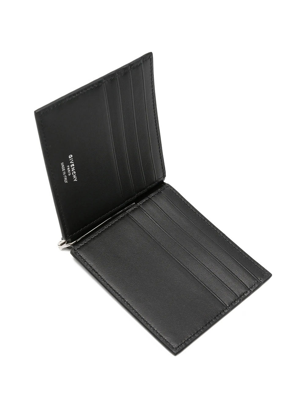 Givenchy Men Leather Bi-Fold Card Case With Bill Clip