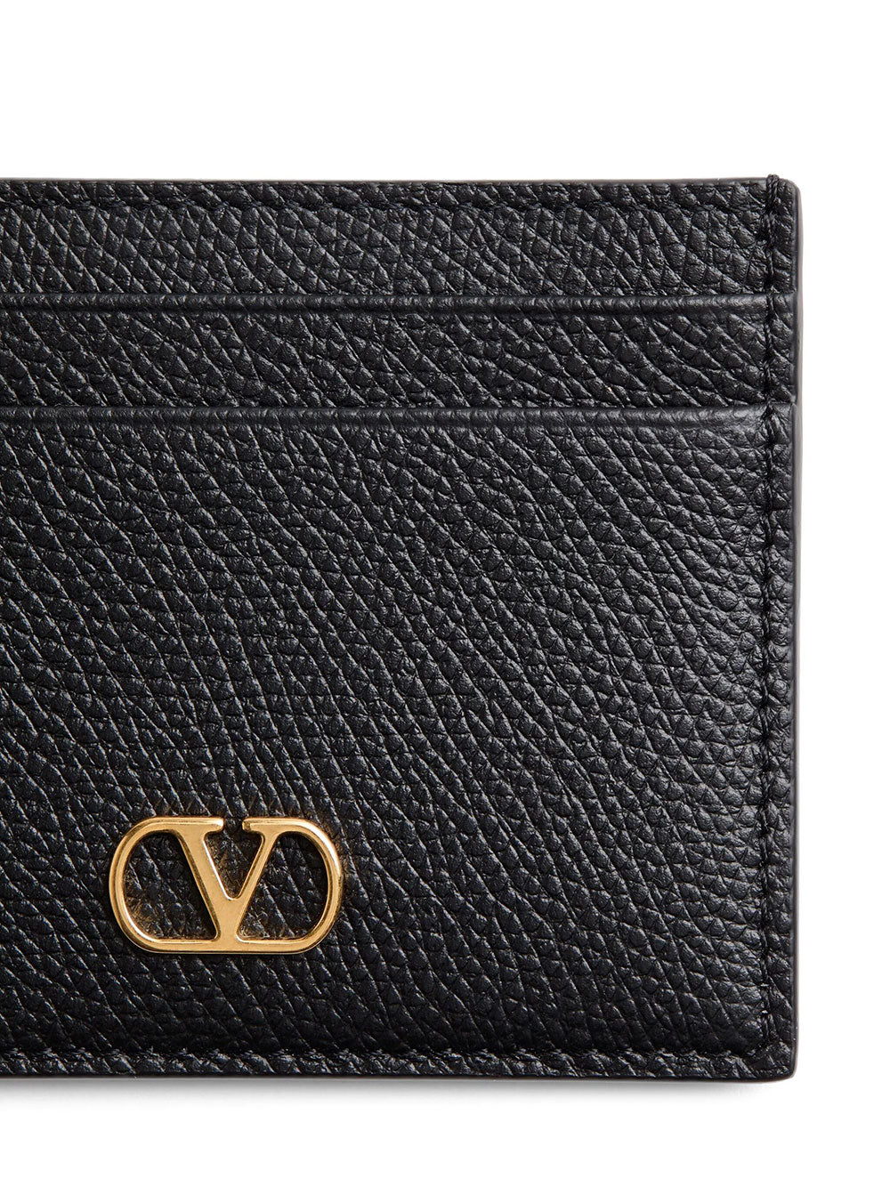 Valentino Garavani Women Vlogo Signature Grainy Leather Card Holder