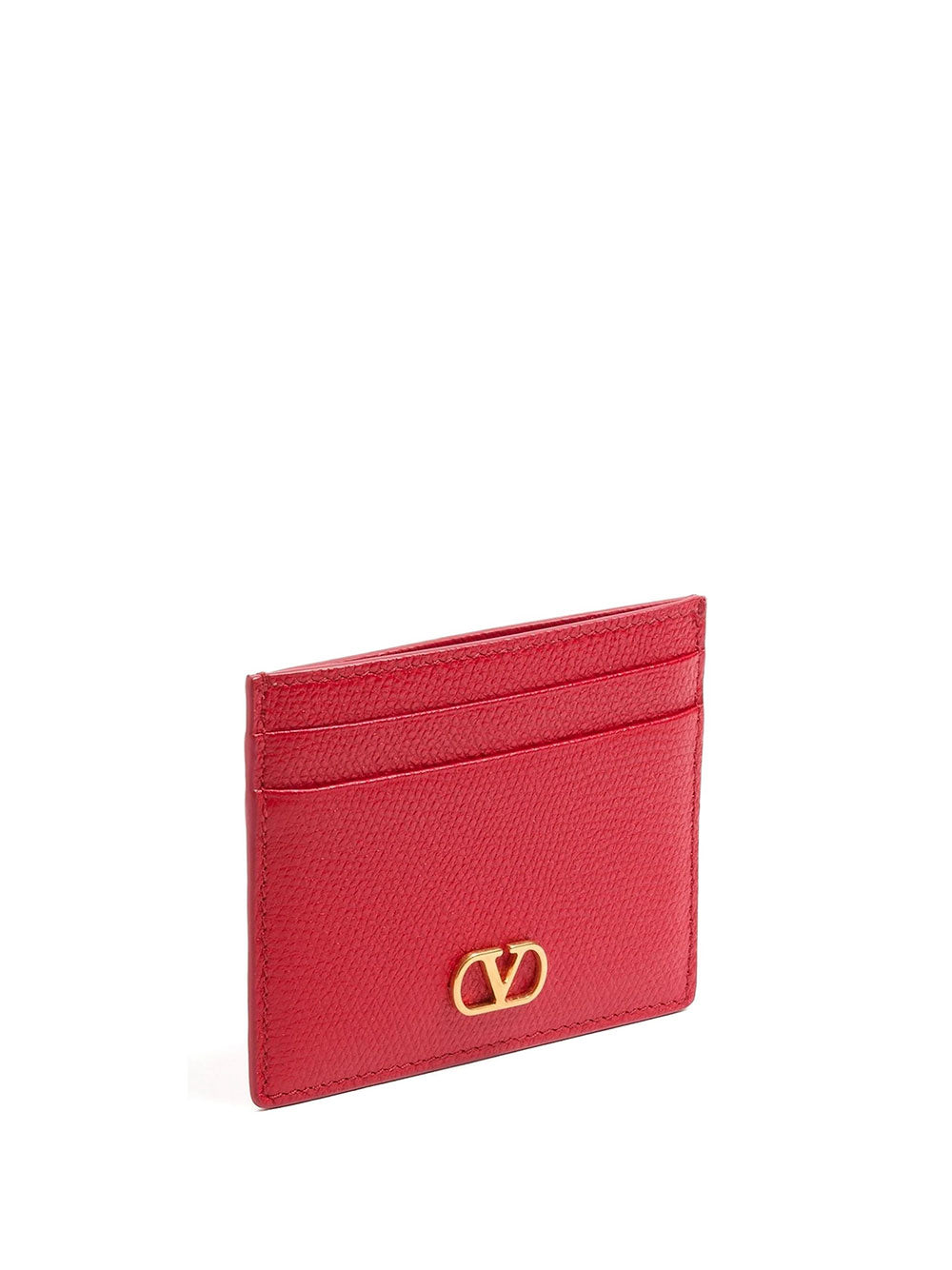 Valentino Garavani Women Vlogo Signature Grainy Leather Card Holder