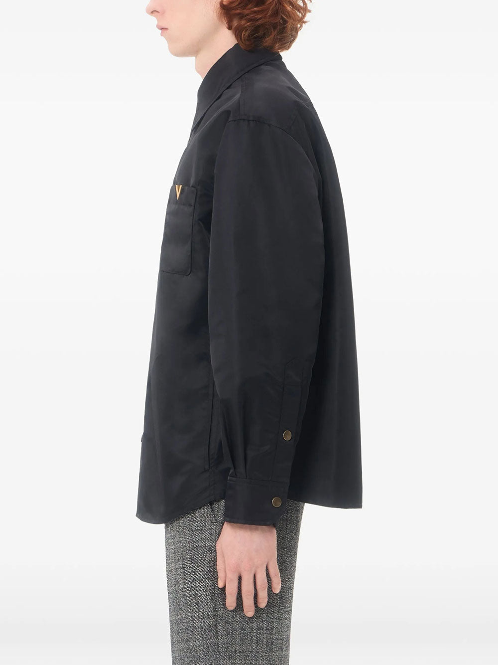 Valentino Garavani Men Valentino Nylon Shirt Jacket With Vgold