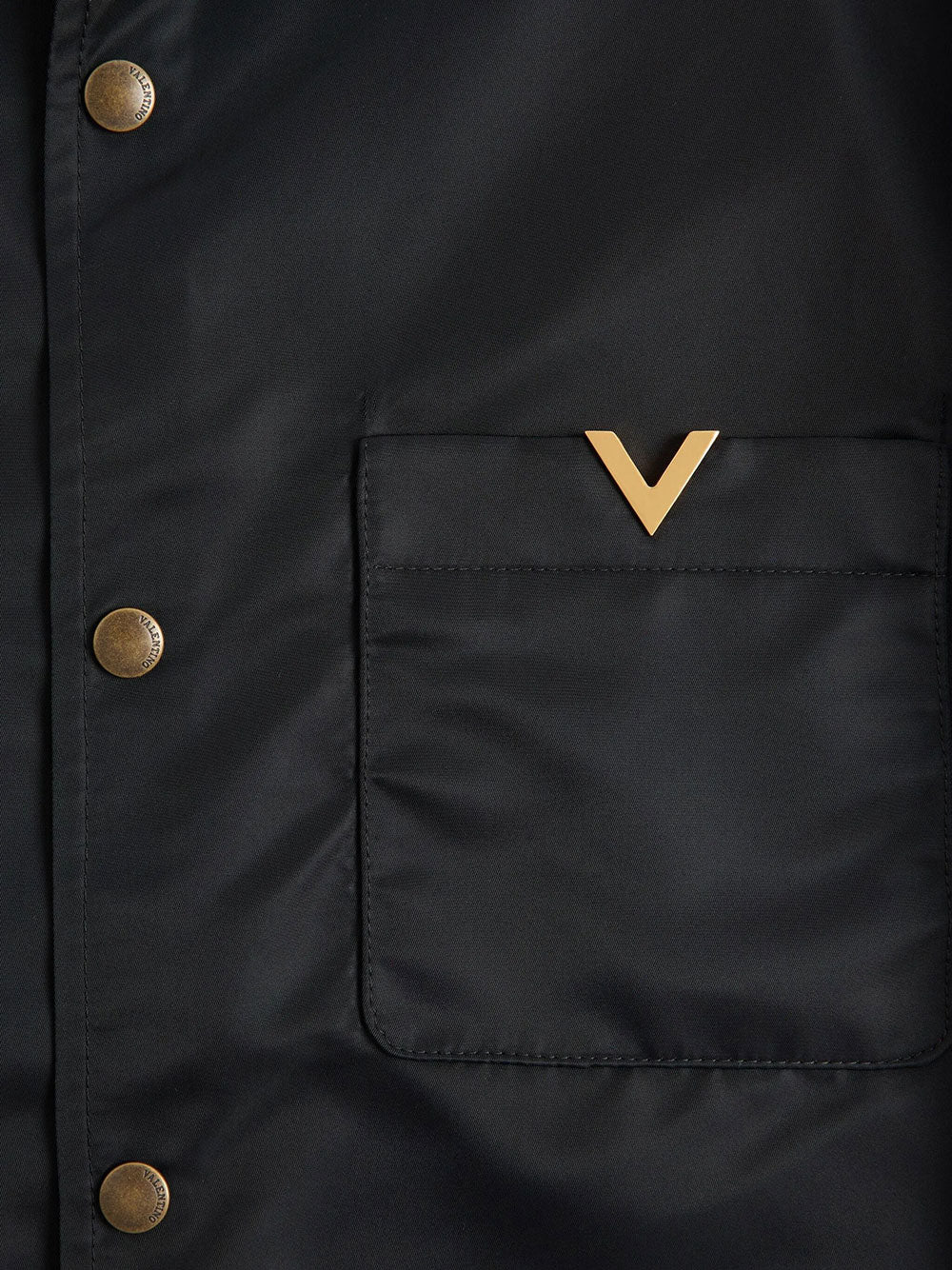 Valentino Garavani Men Valentino Nylon Shirt Jacket With Vgold