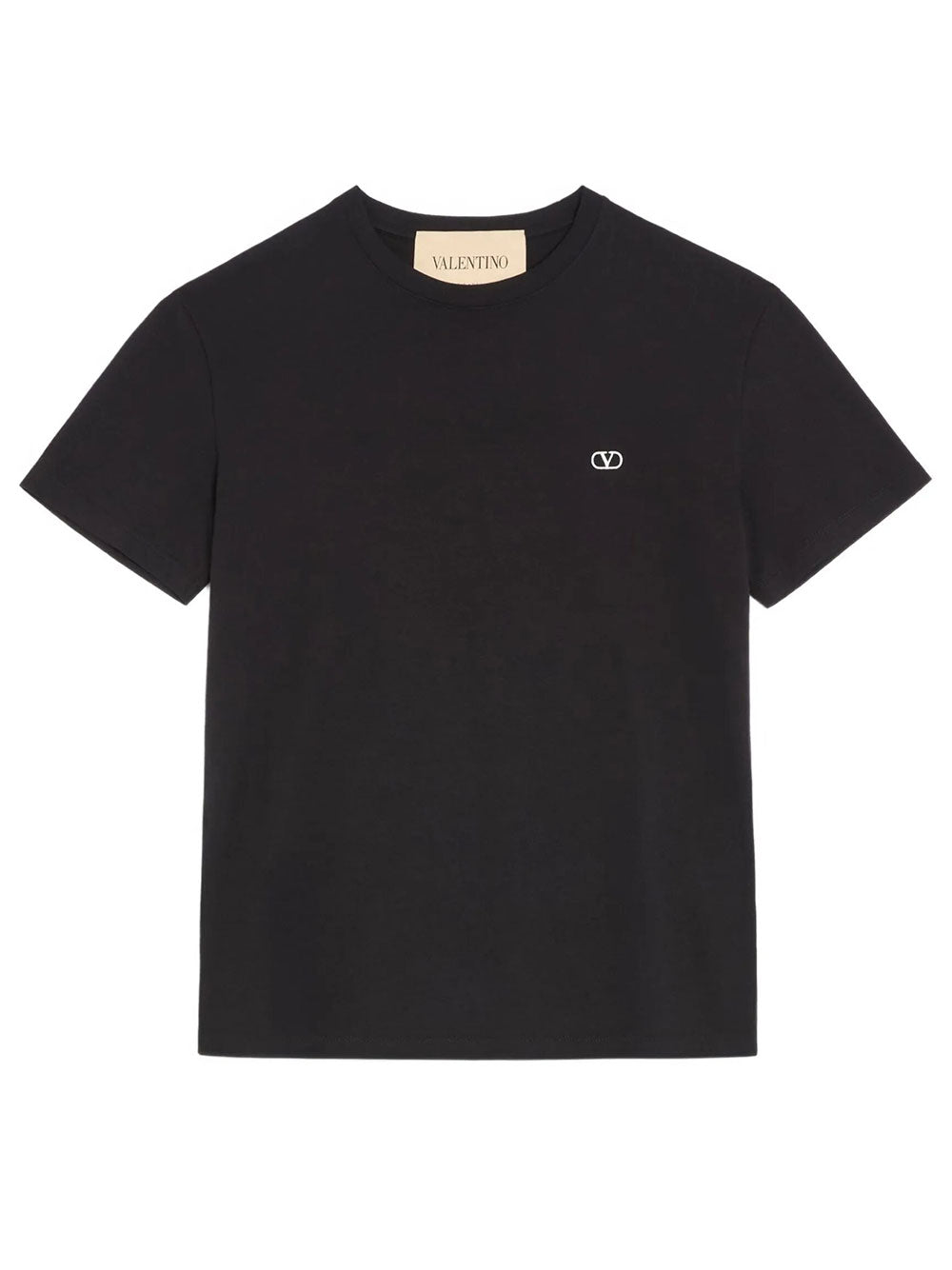Valentino Garavani Men Valentino Cotton T-Shirt With Vlogo Embroidery