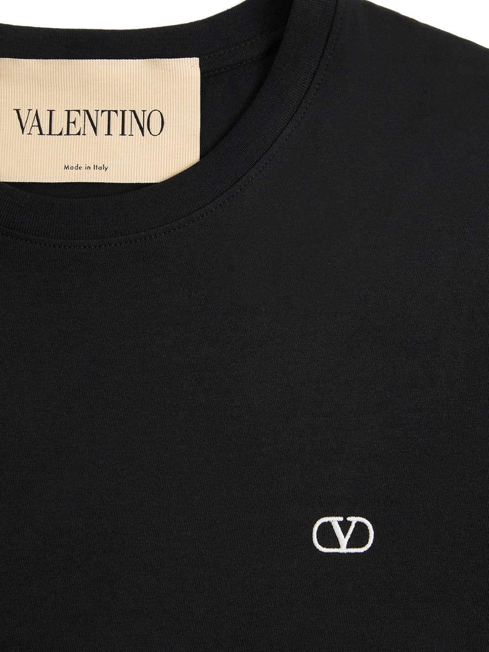 Valentino Garavani Men Valentino Cotton T-Shirt With Vlogo Embroidery