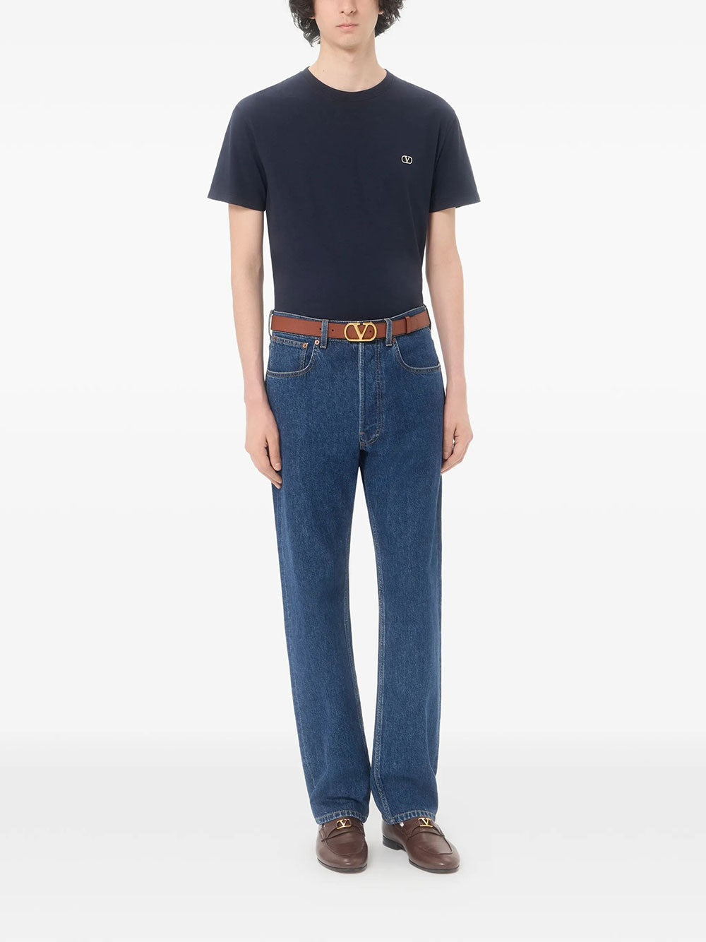 Valentino Garavani Men Valentino Cotton T-Shirt With Vlogo Embroidery