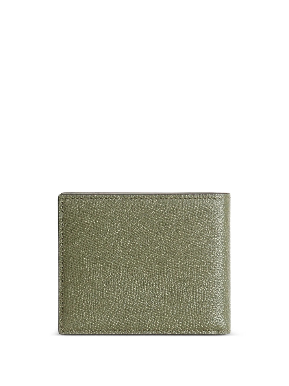 Valentino Garavani Men Vlogo Signature Grainy Calfskin Bi-Fold Wallet