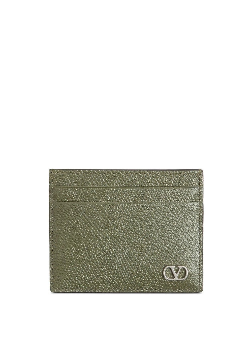 Valentino Garavani Men Vlogo Signature Garnet Calfskin Card Holder