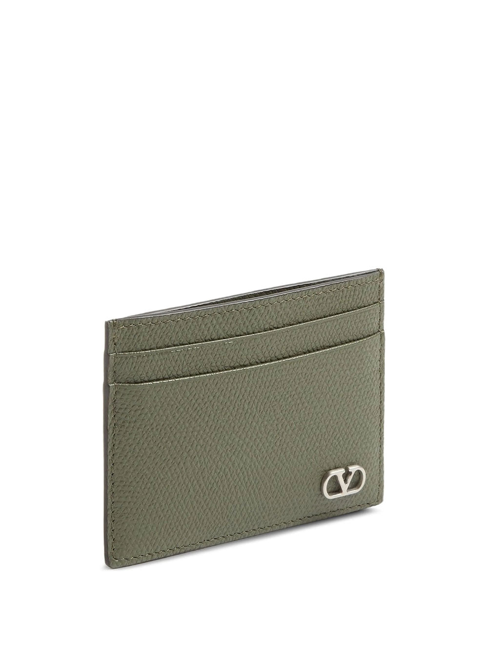 Valentino Garavani Men Vlogo Signature Garnet Calfskin Card Holder