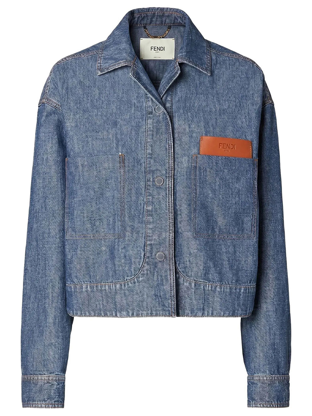 Fendi Women Chambray Short Jacket