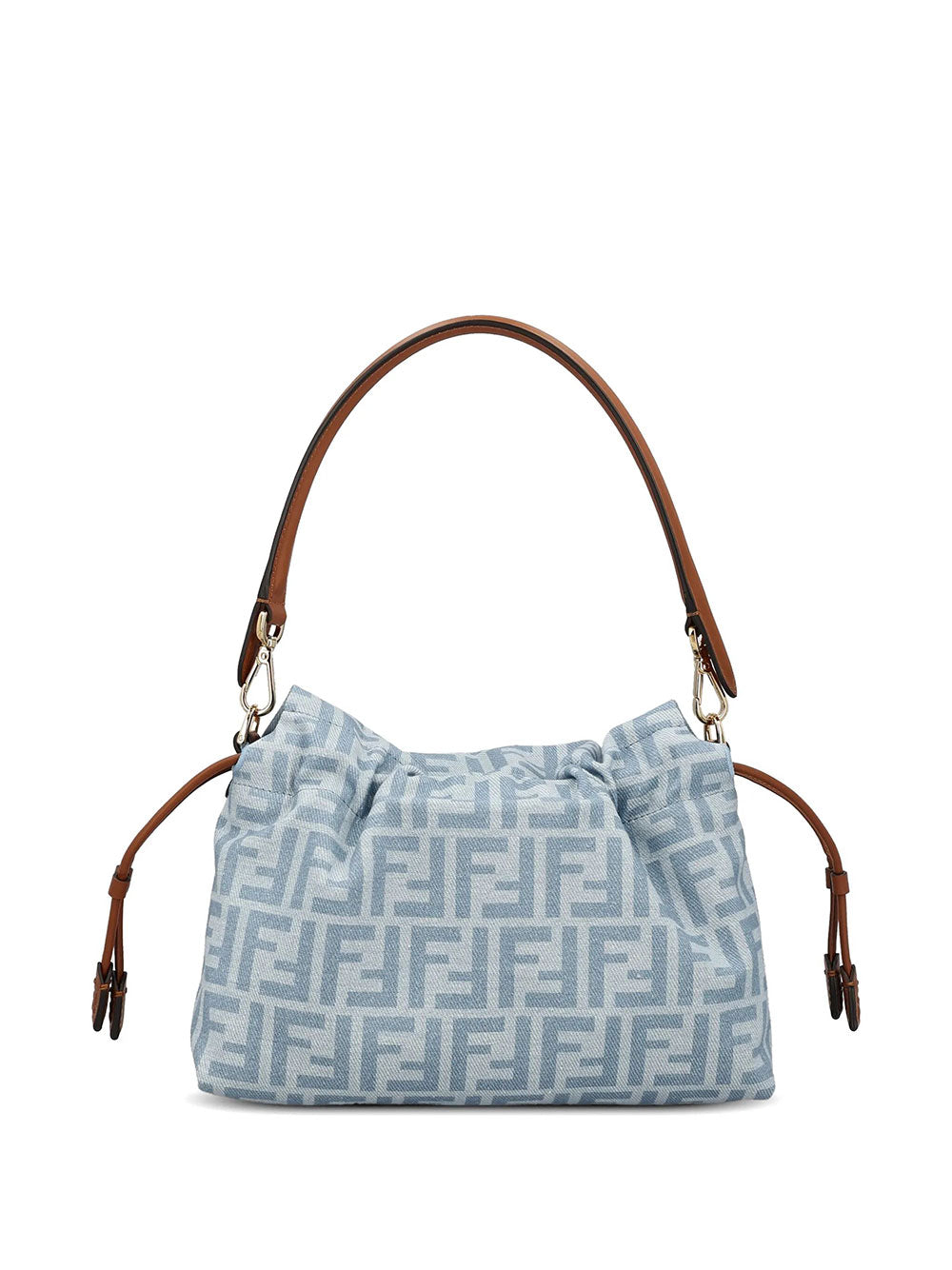 Fendi Women Mamma Baguette Medium Ff Denim Bag