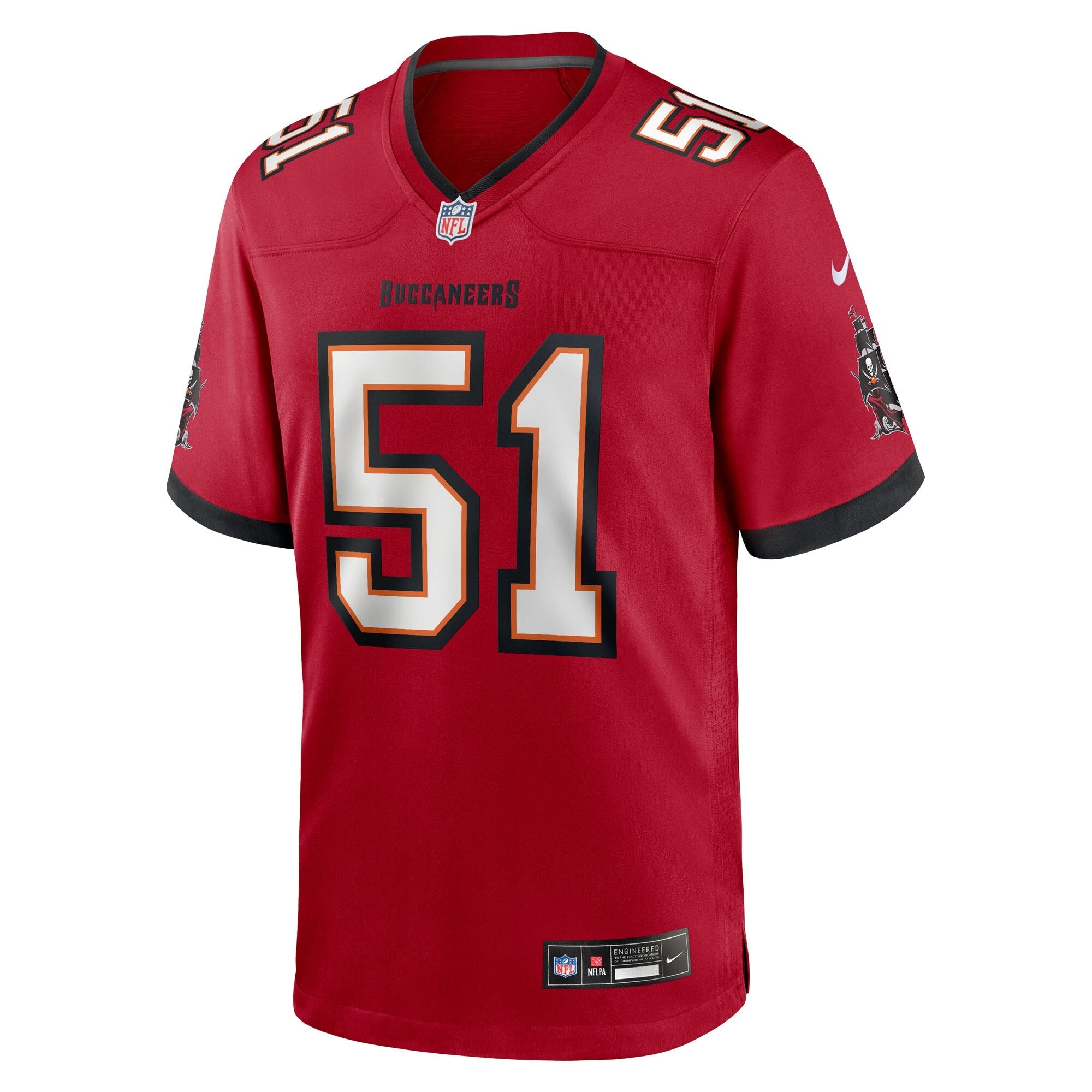 Tampa Bay Buccaneers David Walker Red Team Game Jersey