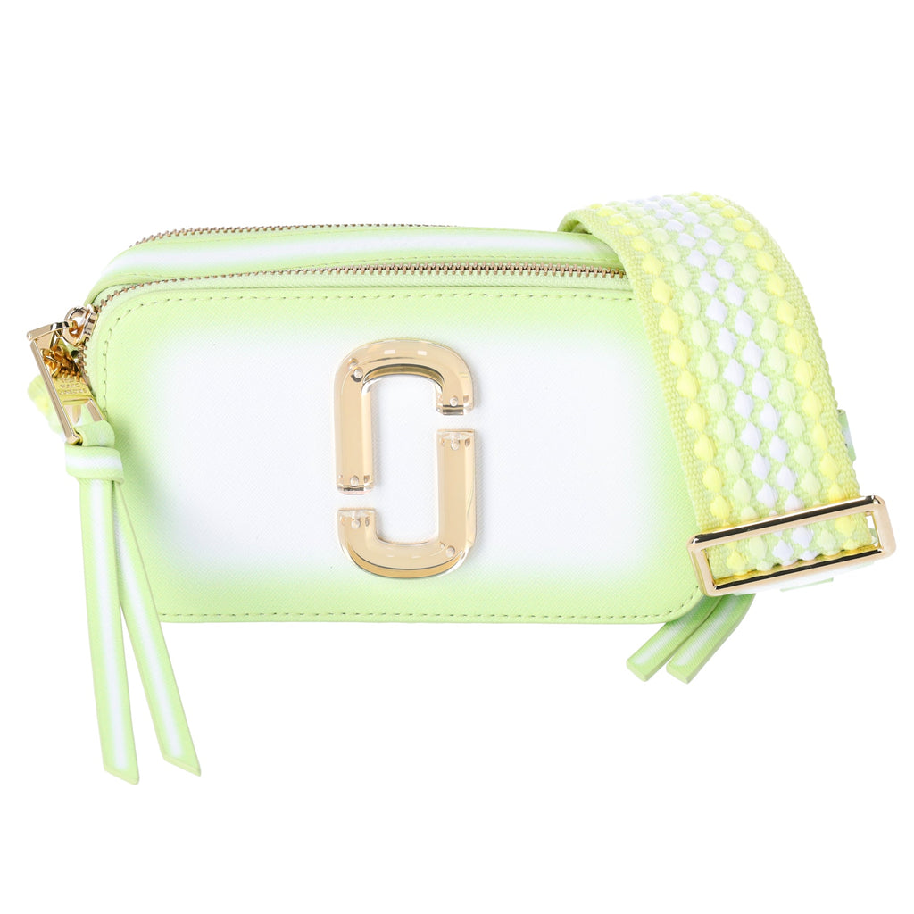 Marc Jacobs Snapshot Fluoro Edge Crossbody Neon Green Woven Strap