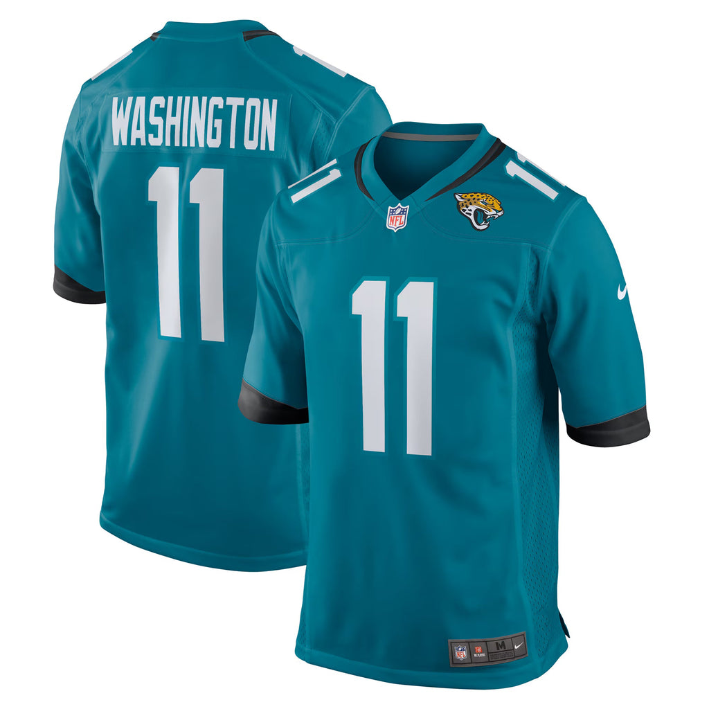 Jacksonville Jaguars Parker Washington Teal Team Game Jersey