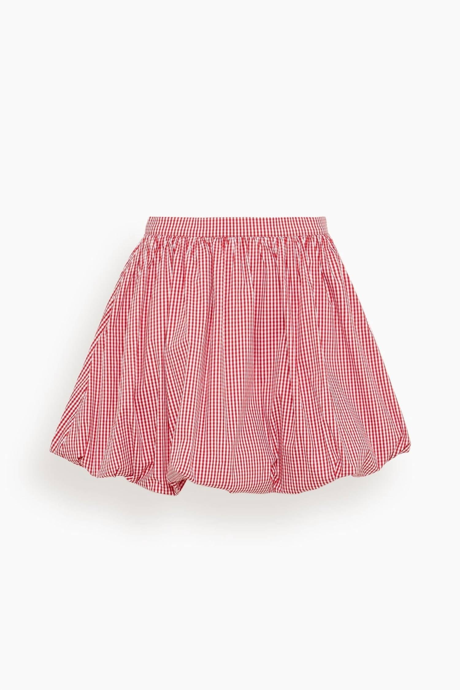 Kinsley Bubble Skirt In Carmine