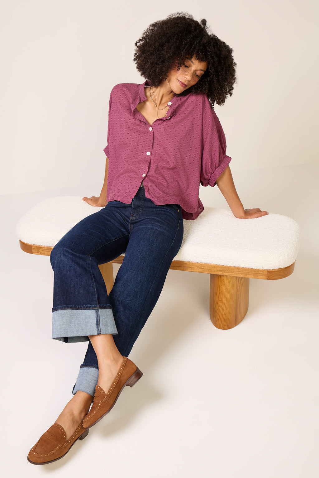 Women's Mandarin Collar Top