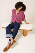 Women's Mandarin Collar Top