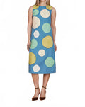 Mosaic Embroidery Waller Dress In Multi
