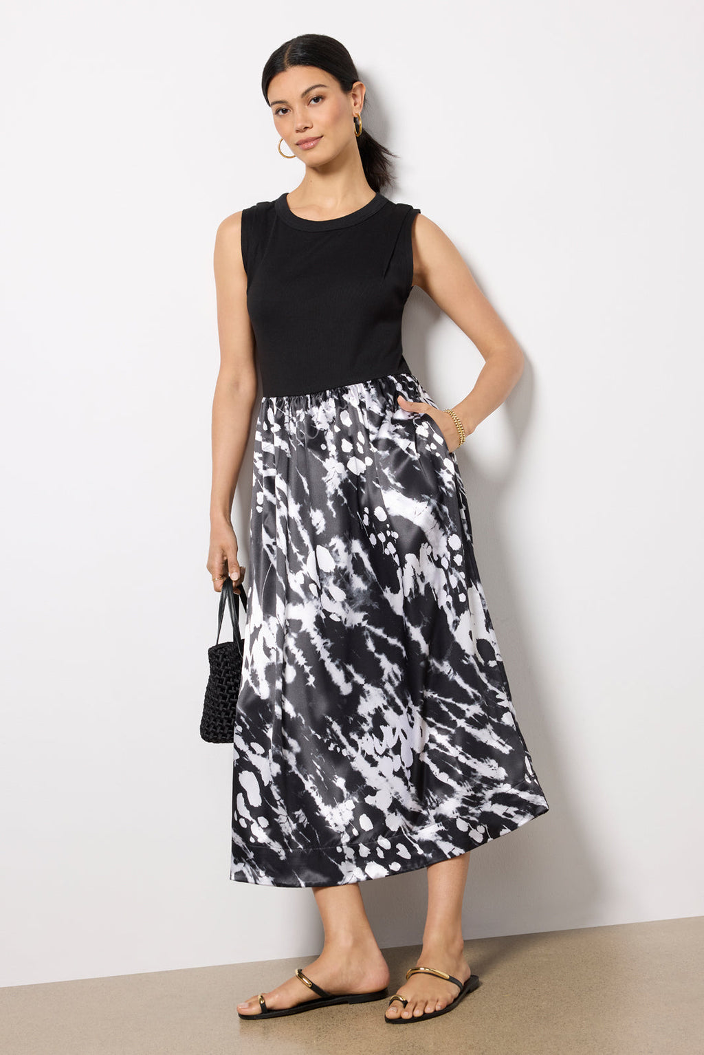 Women's Azalea Mixed Media Midi Dress
