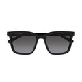 Rectangular Sunglasses In Glossy Black Acetate