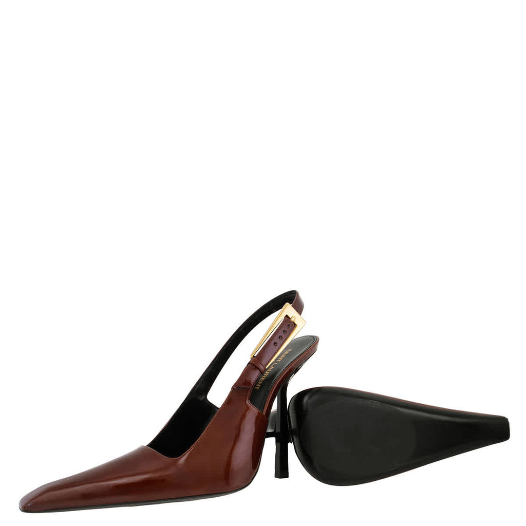 Saint Laurent Patent Leather Lee Slingback Pumps