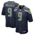Seattle Seahawks Kenneth Walker III College Navy Team Game Jersey
