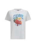 Ganni Women Strawberry Cotton T-Shirt
