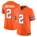 Denver Broncos Patrick Surtain II Orange Alternate Mile High Collection 1977 Throwback Vapor F.U.S.E. Limited Jersey