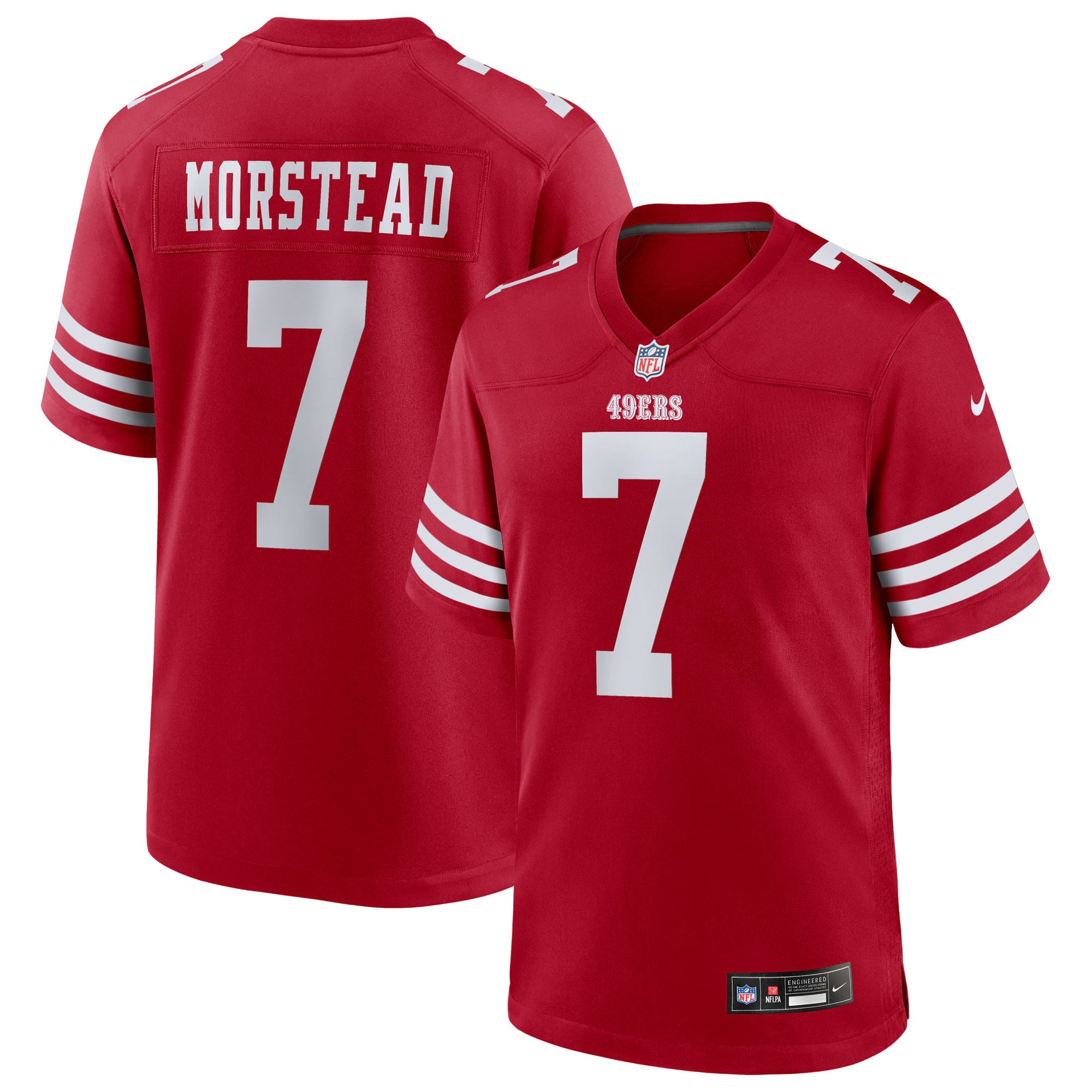 San Francisco 49ers Thomas Morstead Scarlet Team Game Jersey