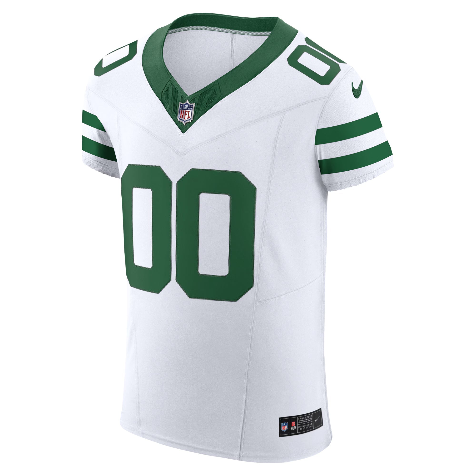 New York Jets White Vapor F.U.S.E. Elite Custom Jersey
