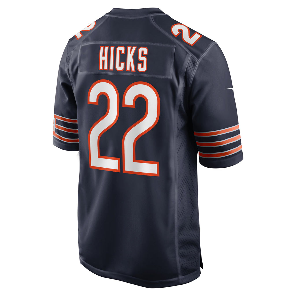 Chicago Bears Elijah Hicks Navy Team Game Jersey