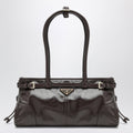Prada Medium Prada Bonnie Handbag In Dark Brown Leather Women