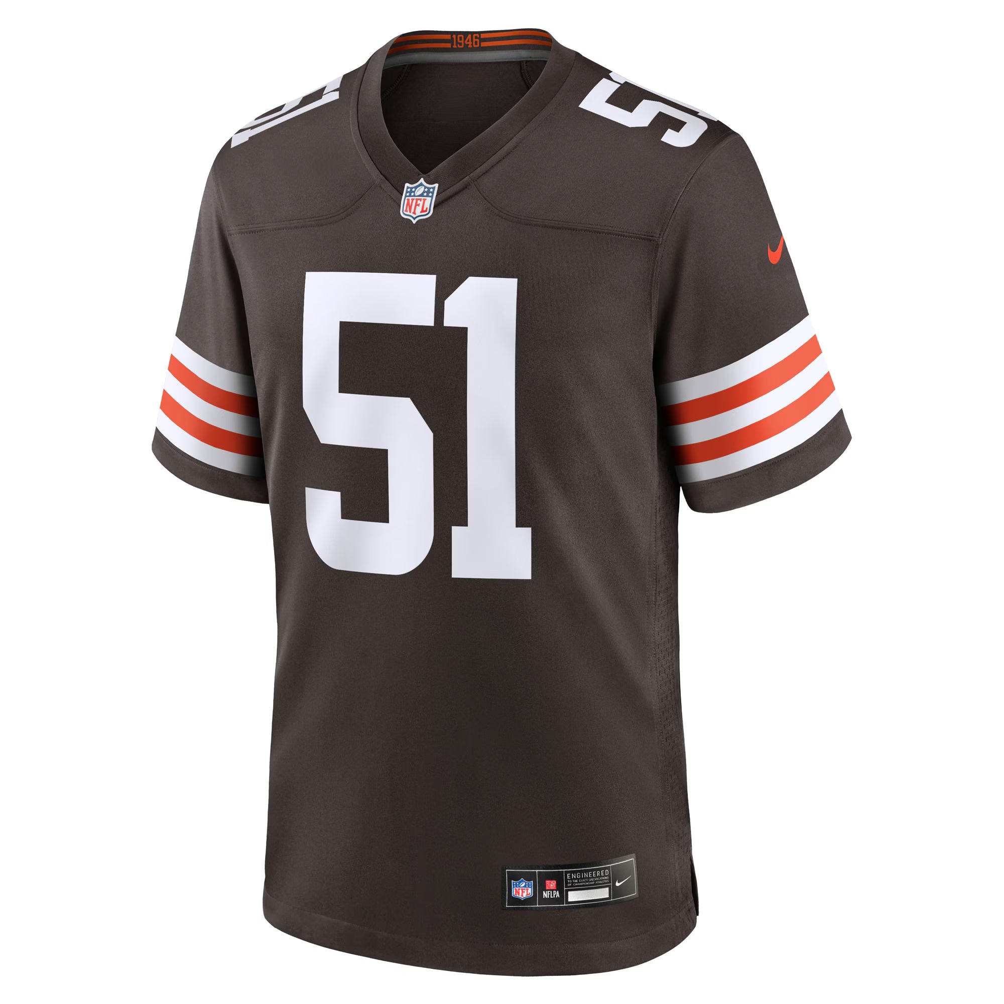 Cleveland Browns Mike Hall Jr. Brown Team Game Jersey