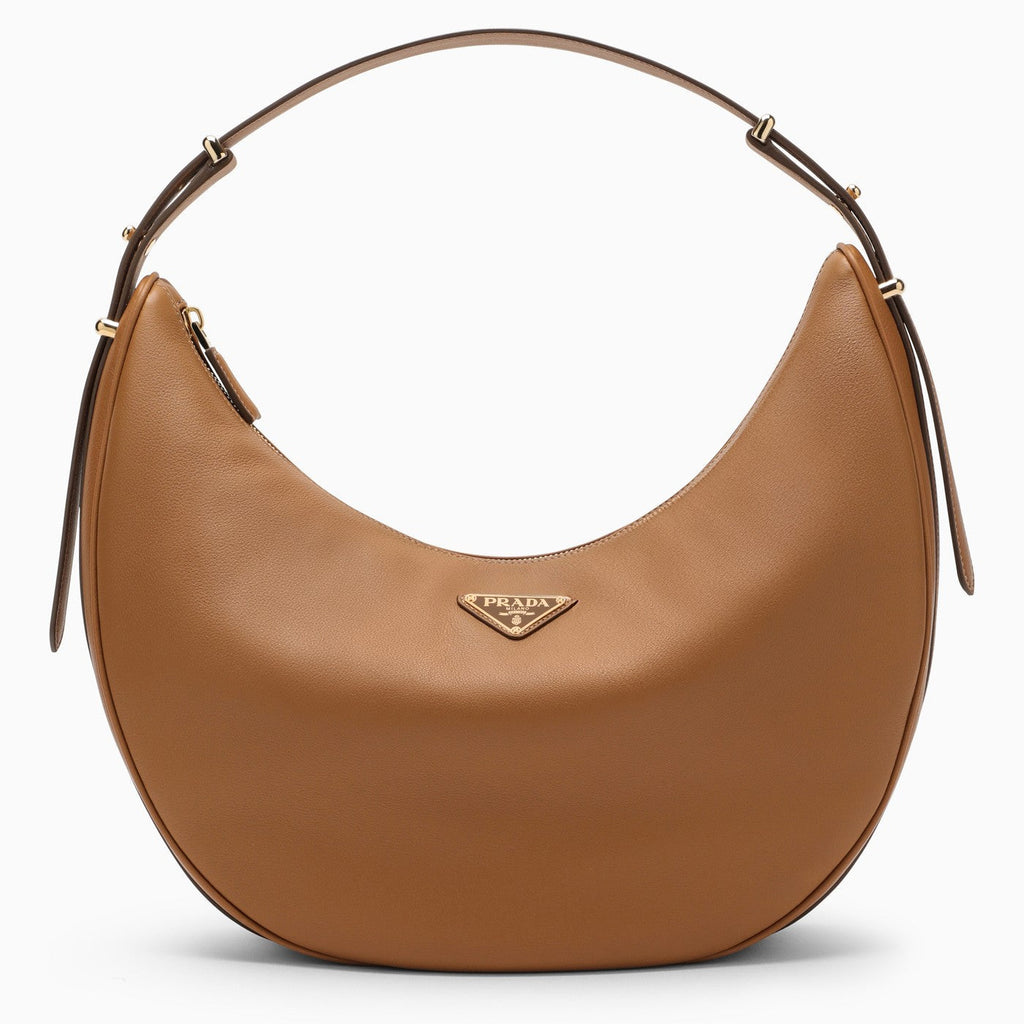 Prada Prada Arque Caramel Large Leather Shoulder Bag Women