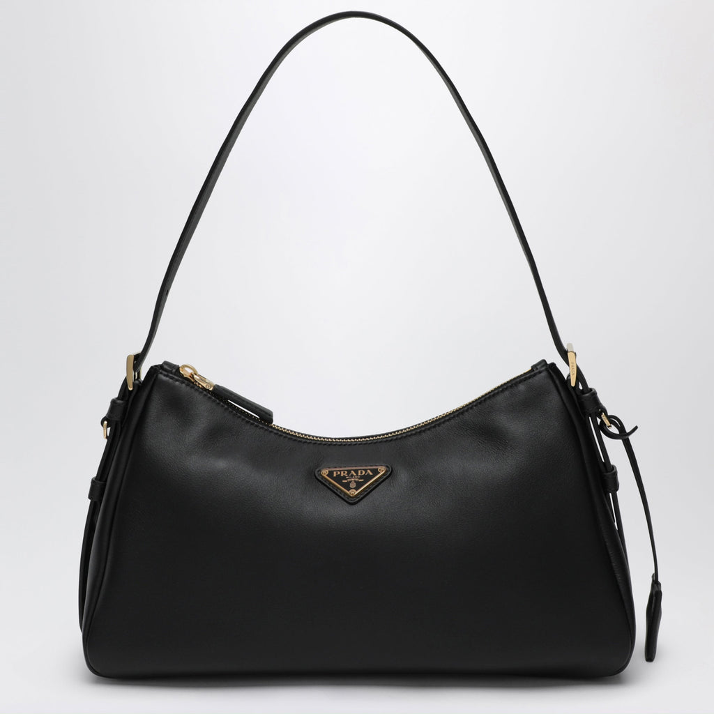 Prada Prada Aimee Medium Black Leather Bag Women
