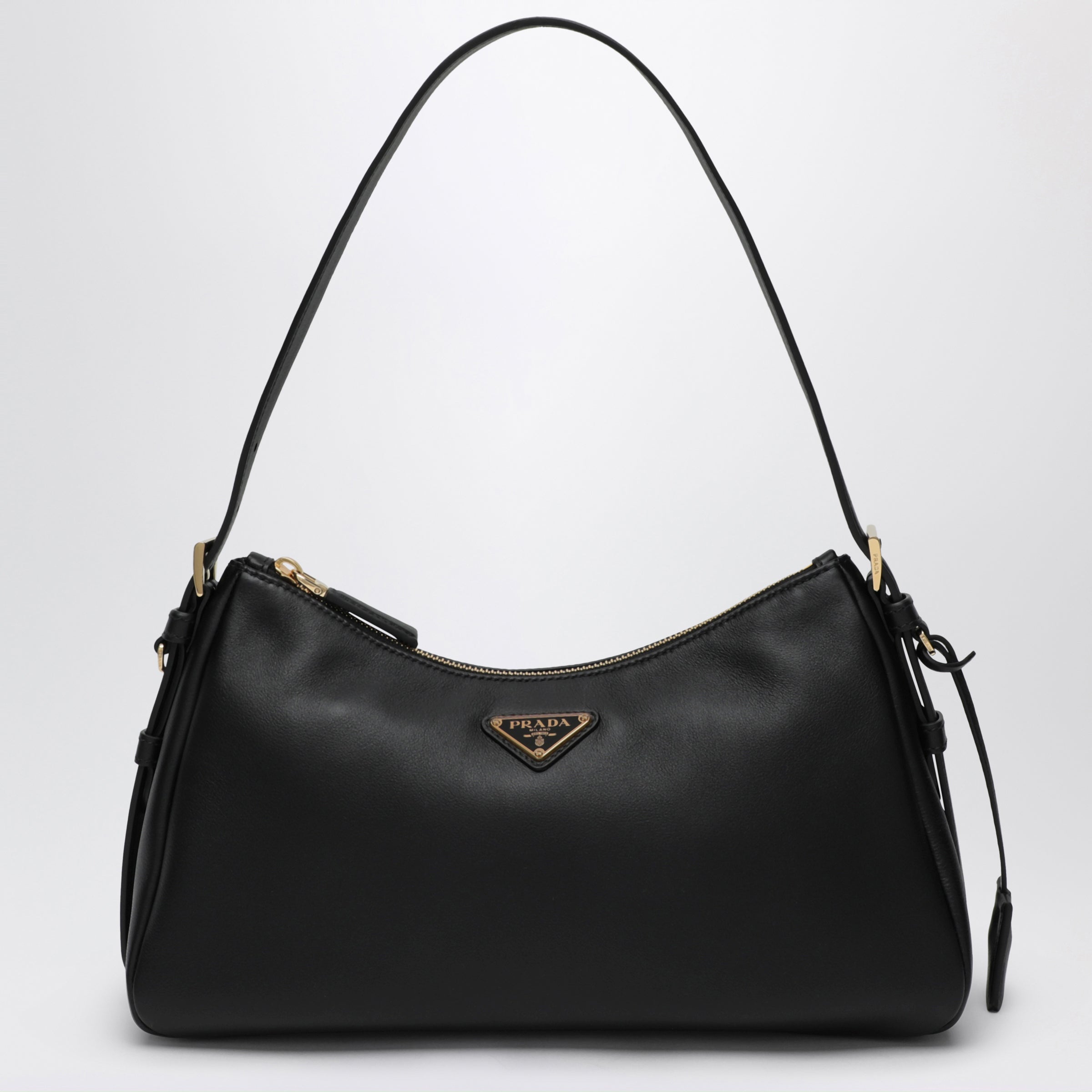 Prada Prada Aimee Medium Black Leather Bag Women