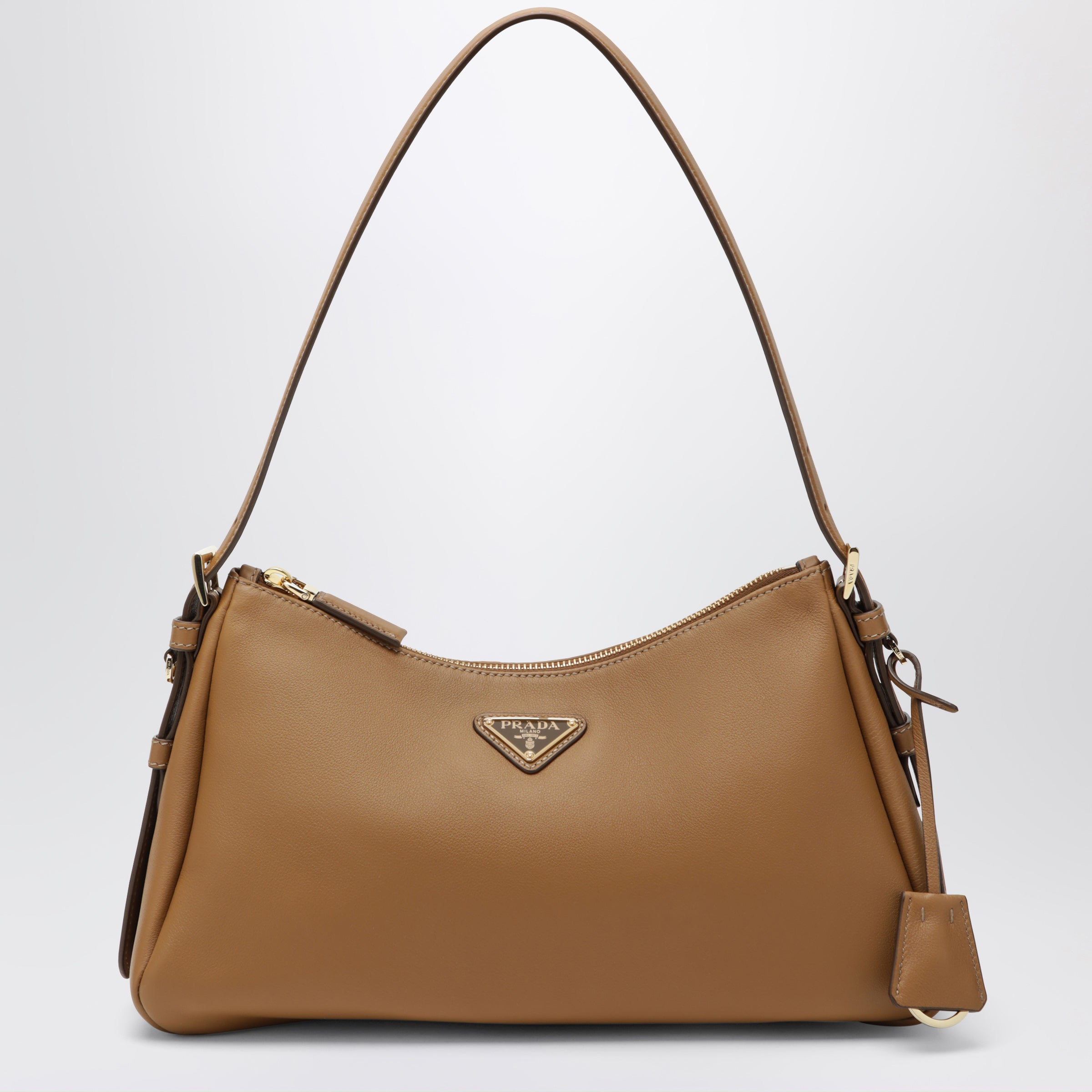 Prada Medium Caramel Prada Aimee Bag In Leather Women
