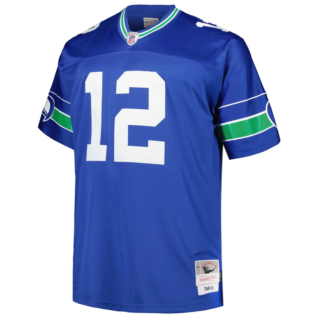 Seattle Seahawks 12s Mitchell & Ness Royal Big & Tall Legacy Retired Player Jersey