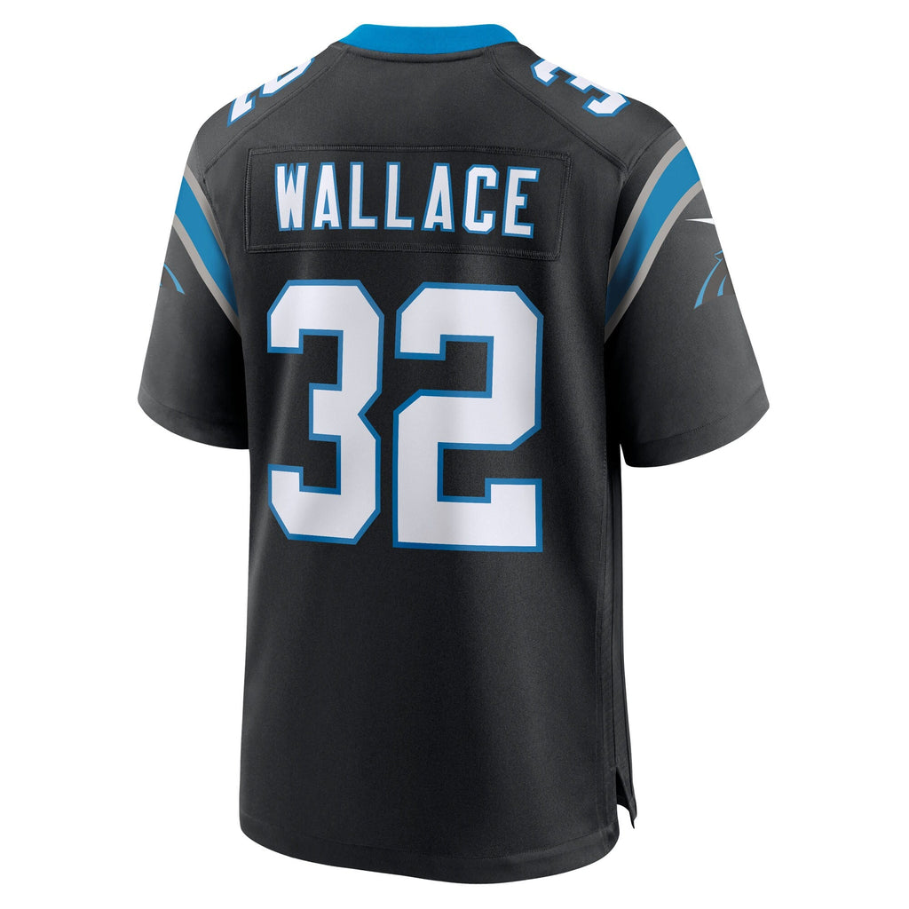 Carolina Panthers Trevin Wallace Black Team Game Jersey